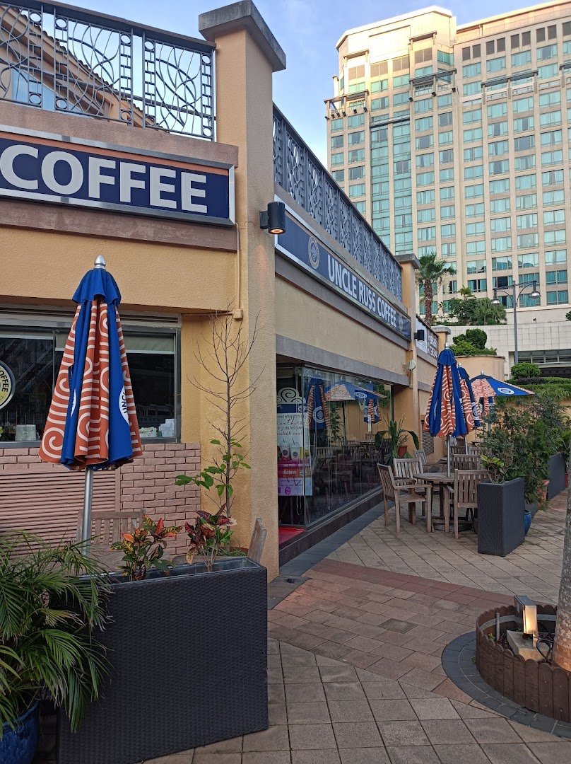 Storefront of Uncle Russ Coffee, specialty coffee shop in Hong Kong