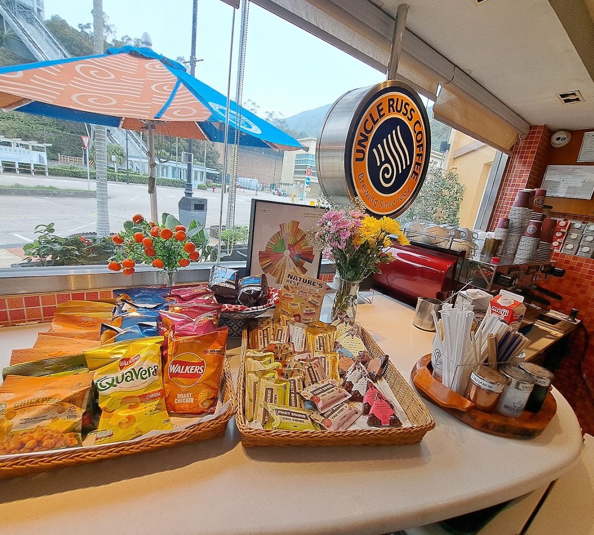 Interior of Uncle Russ Coffee, specialty coffee shop in Hong Kong