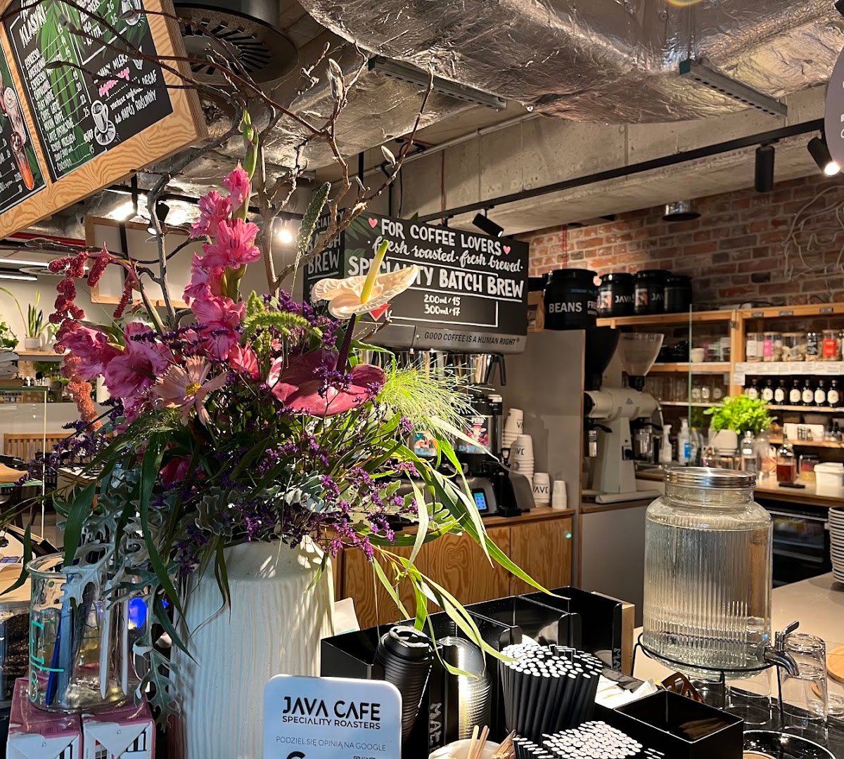 Interior of JAVA CAFE Speciality Roasters, specialty coffee shop in Warsaw