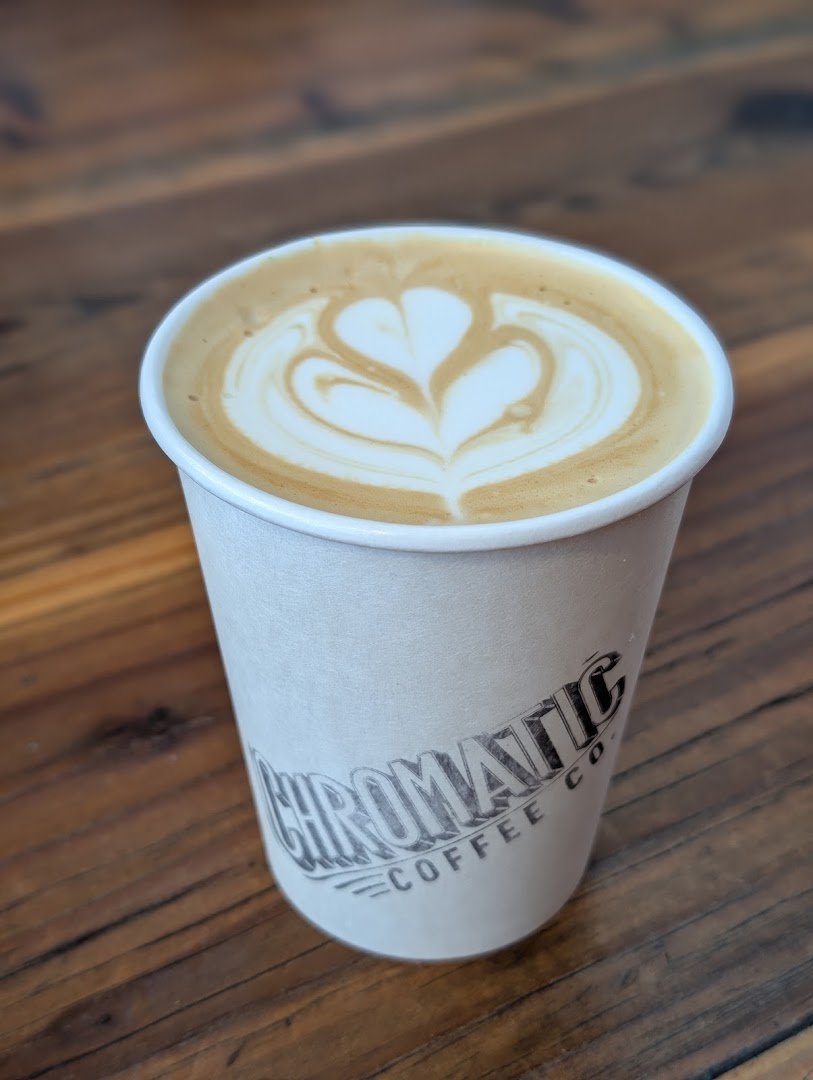 Coffee at Chromatic Coffee Co., specialty coffee shop in San Jose