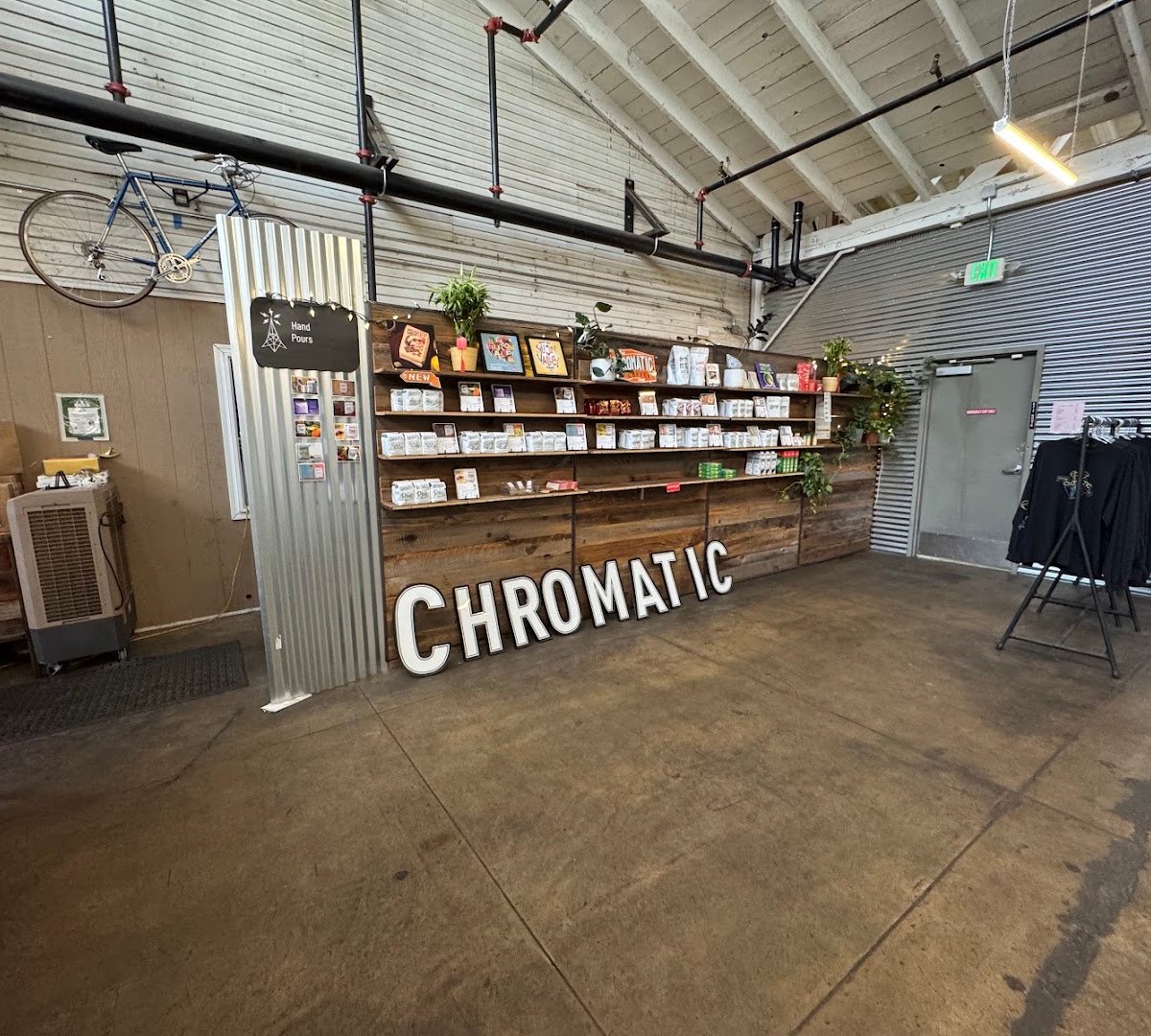 Interior of Chromatic Coffee Co., specialty coffee shop in San Jose