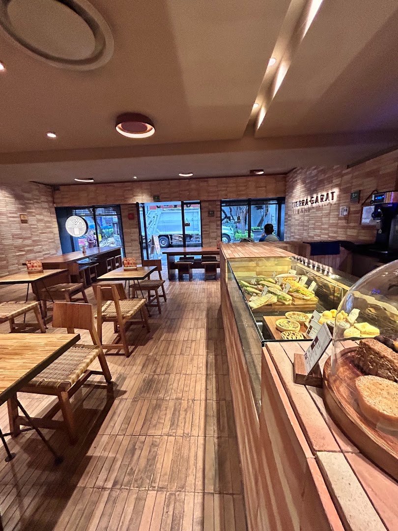 Interior of Tierra Garat Independencia, specialty coffee shop in Mexico City