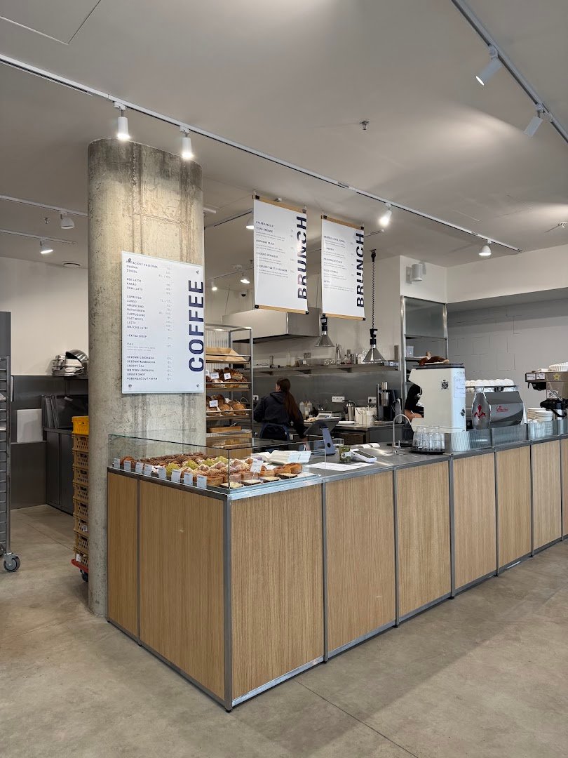 Interior of TISSE Bakery Smíchov, specialty coffee shop in Prague