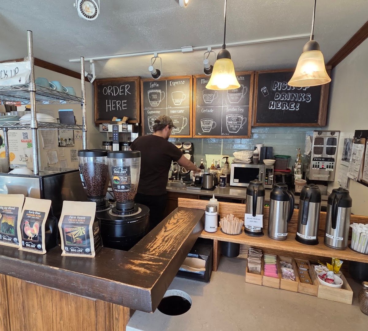 Interior of Stowe Bee Bakery & Cafe, specialty coffee shop in Stowe