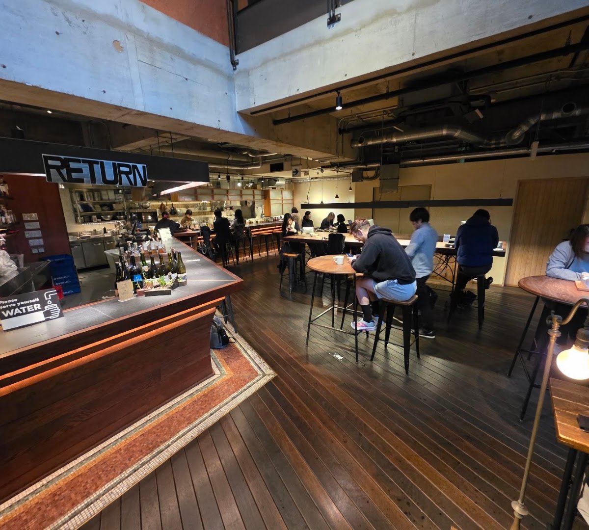 Interior of Berth Coffee, specialty coffee shop in Tokyo