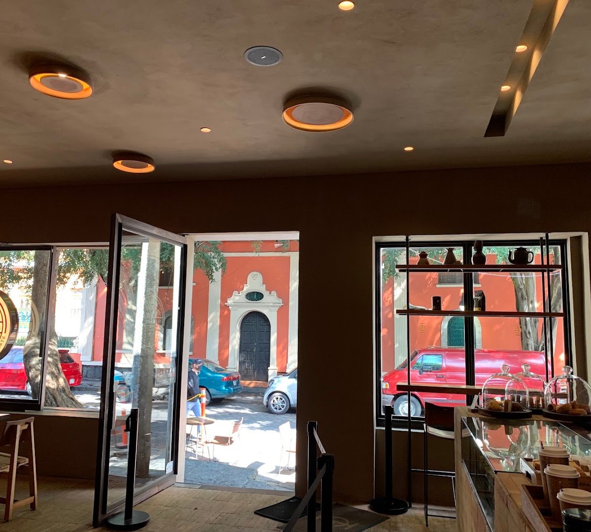 Interior of Tierra Garat, Hidalgo, specialty coffee shop in Mexico City