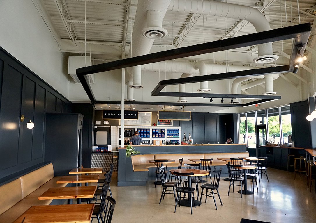 Interior of Merit Coffee, specialty coffee shop in San Antonio