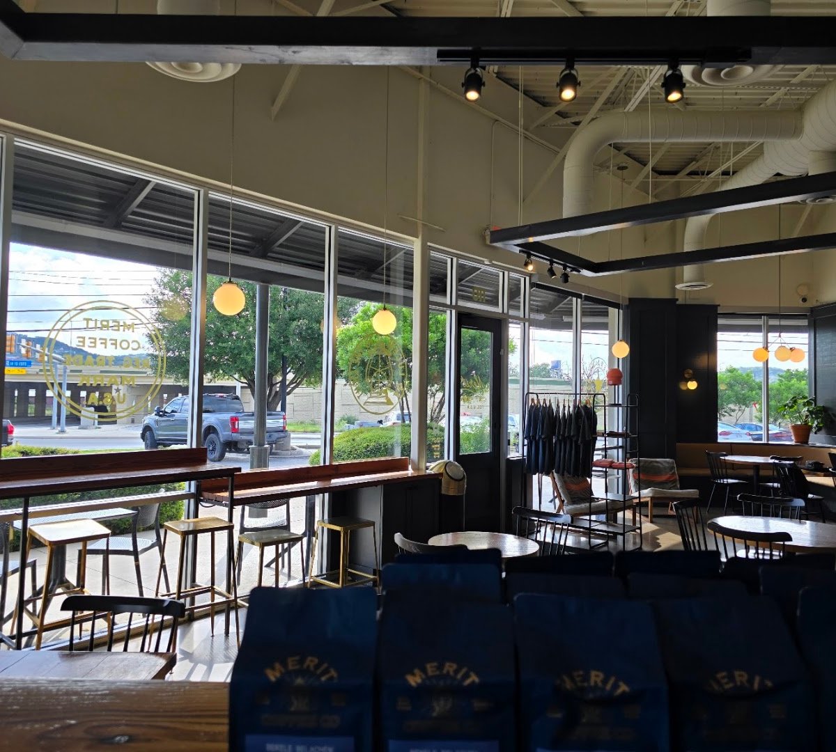 Interior of Merit Coffee, specialty coffee shop in San Antonio