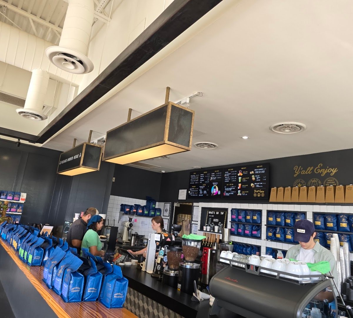Interior of Merit Coffee, specialty coffee shop in San Antonio