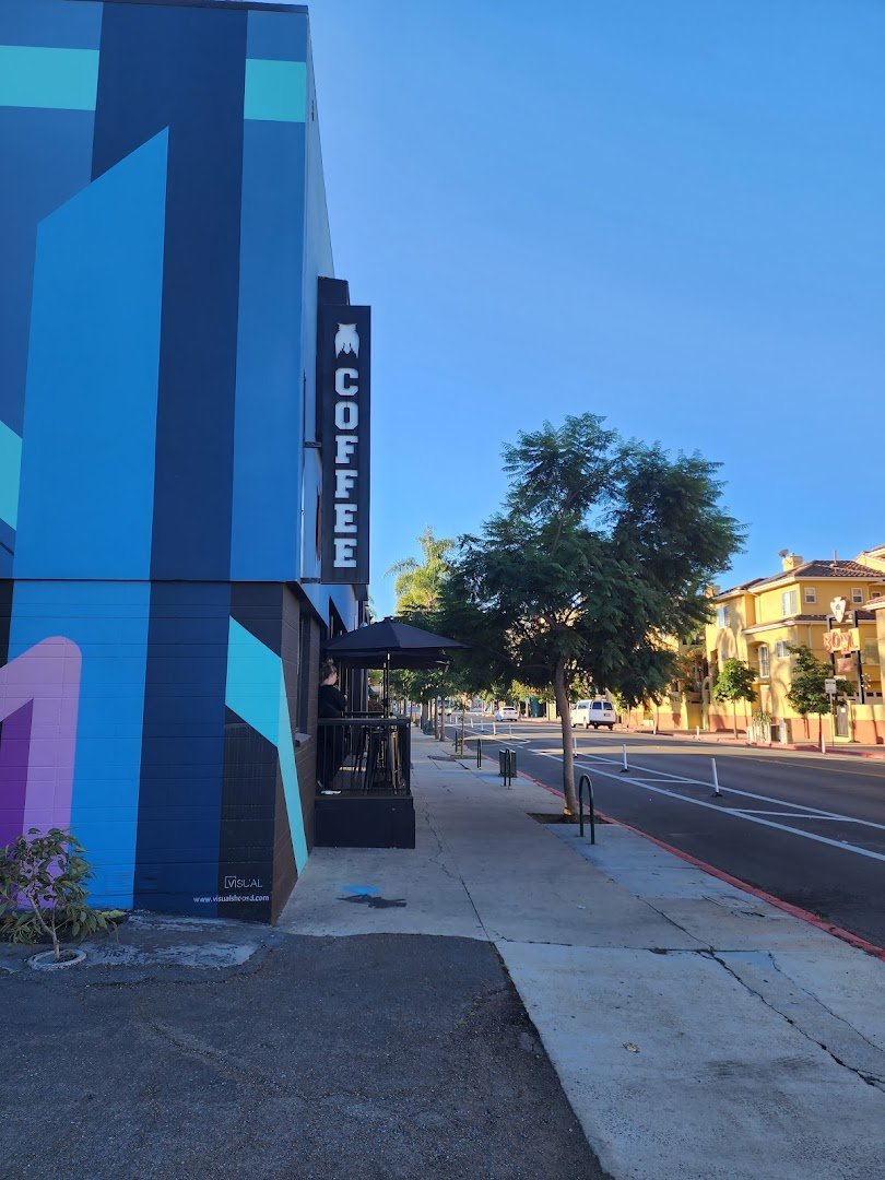 Storefront of James Coffee Co., specialty coffee shop in San Diego