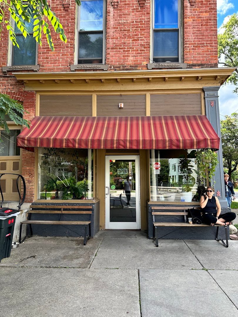 Storefront of Gimme! Coffee - Cayuga St., specialty coffee shop in Ithaca