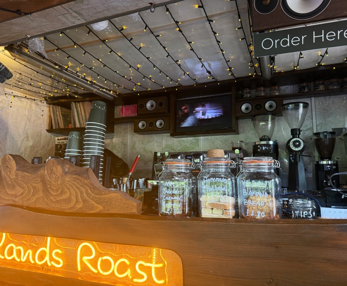 Interior of Uplands Roast, specialty coffee shop in Edinburgh