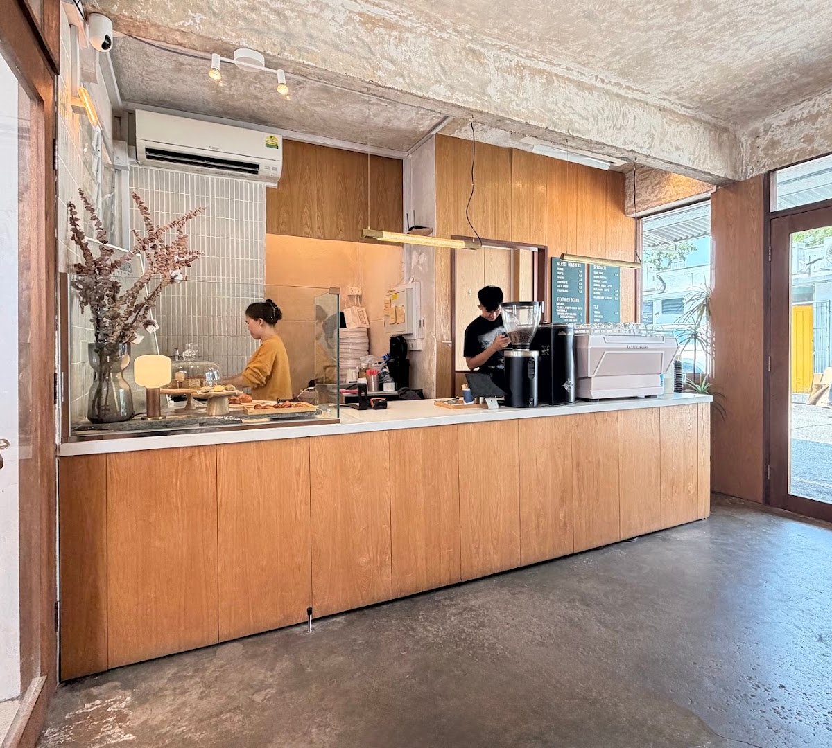 Interior of Glass Roasters, specialty coffee shop in Singapore