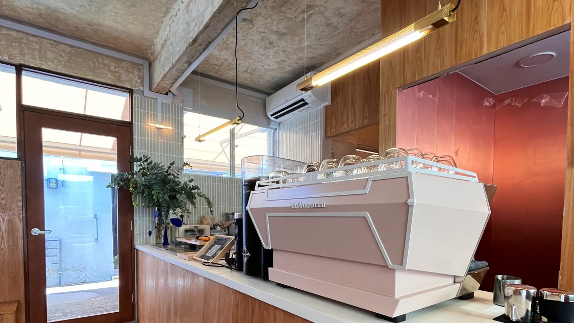 Interior of Glass Roasters, specialty coffee shop in Singapore