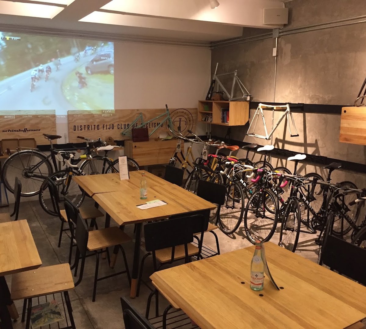 Interior of Distrito Fijo Club de Ciclismo, specialty coffee shop in Mexico City