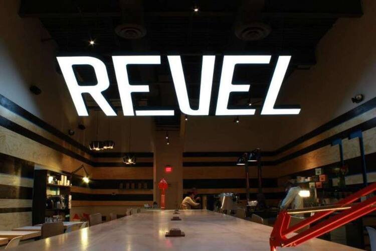 Interior of Revel 77 Coffee Roasting, specialty coffee shop in Spokane