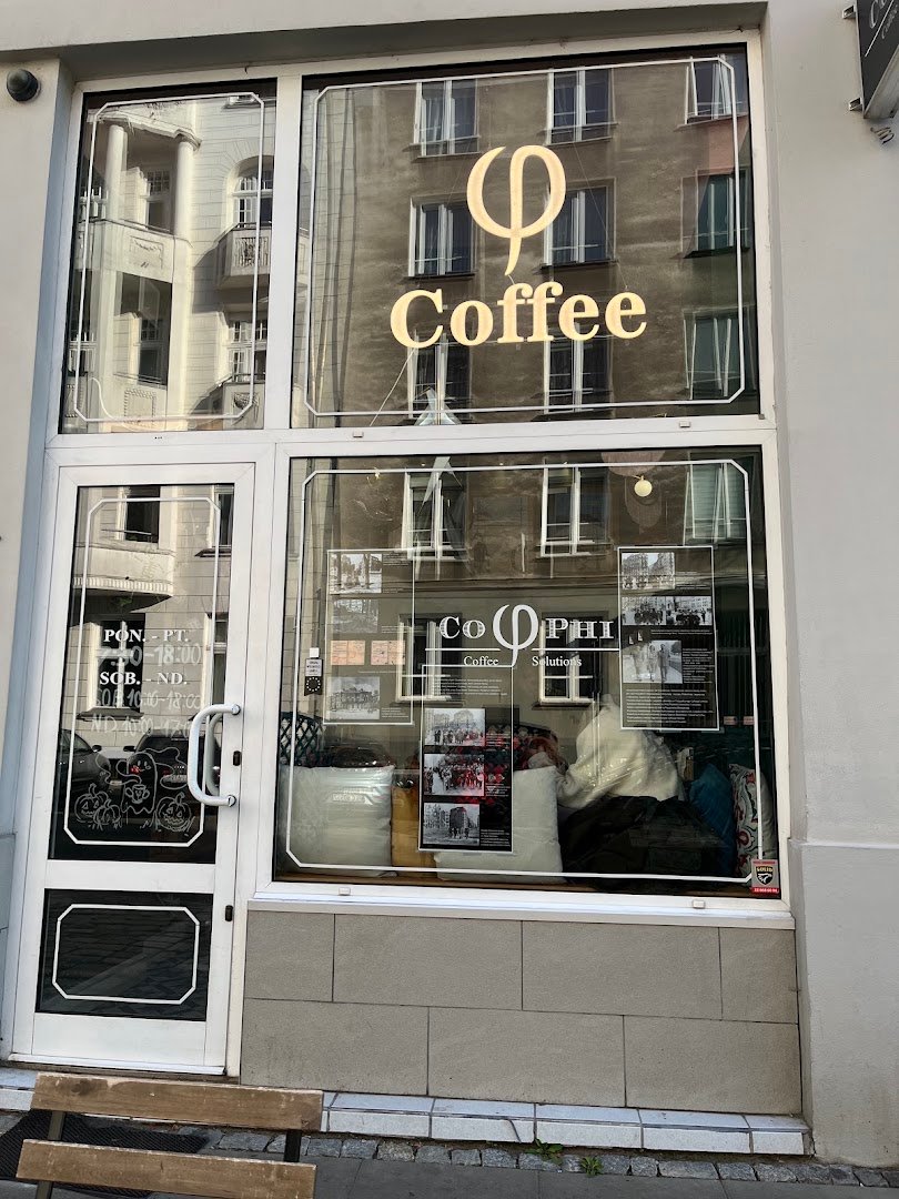 Storefront of Cafe Central, specialty coffee shop in Warsaw