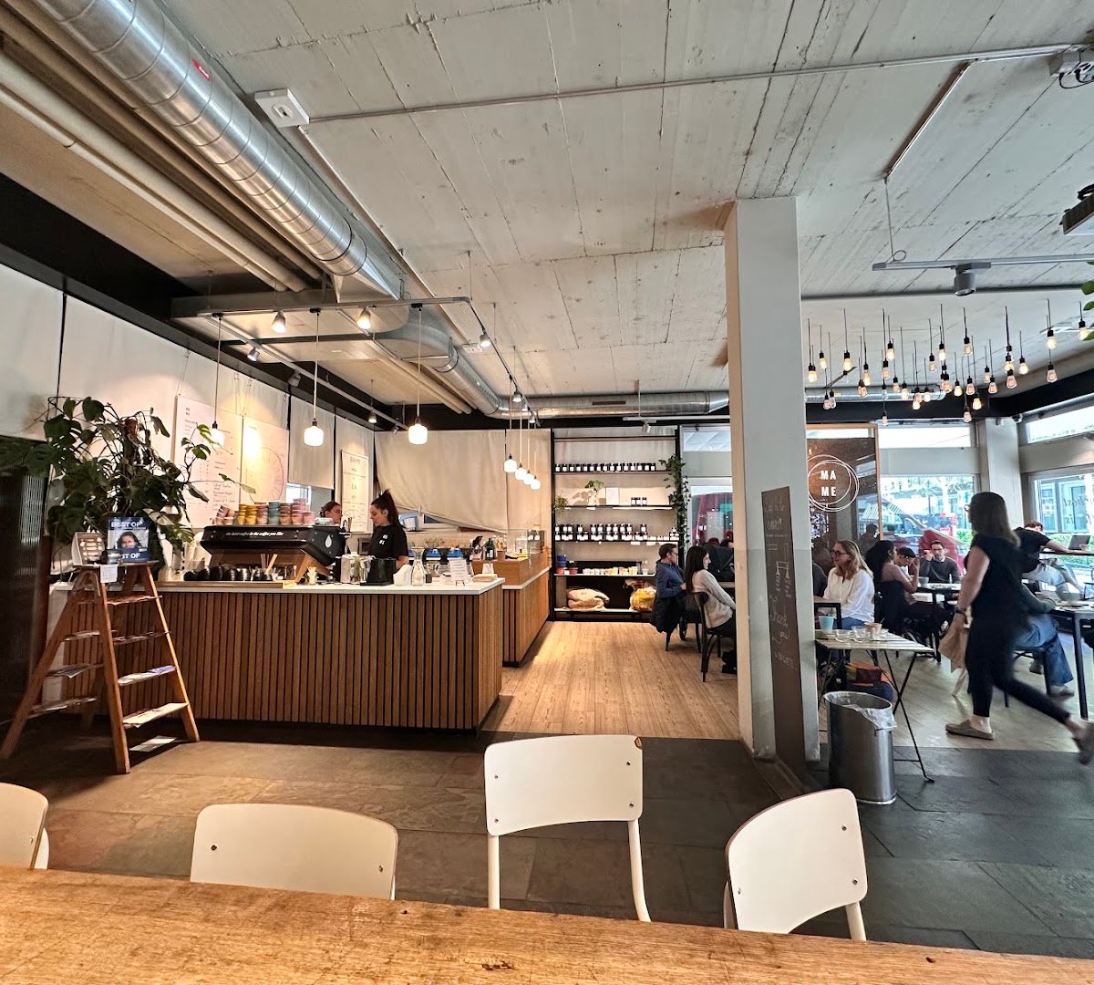 Interior of MAME Seefeld, specialty coffee shop in Zurich