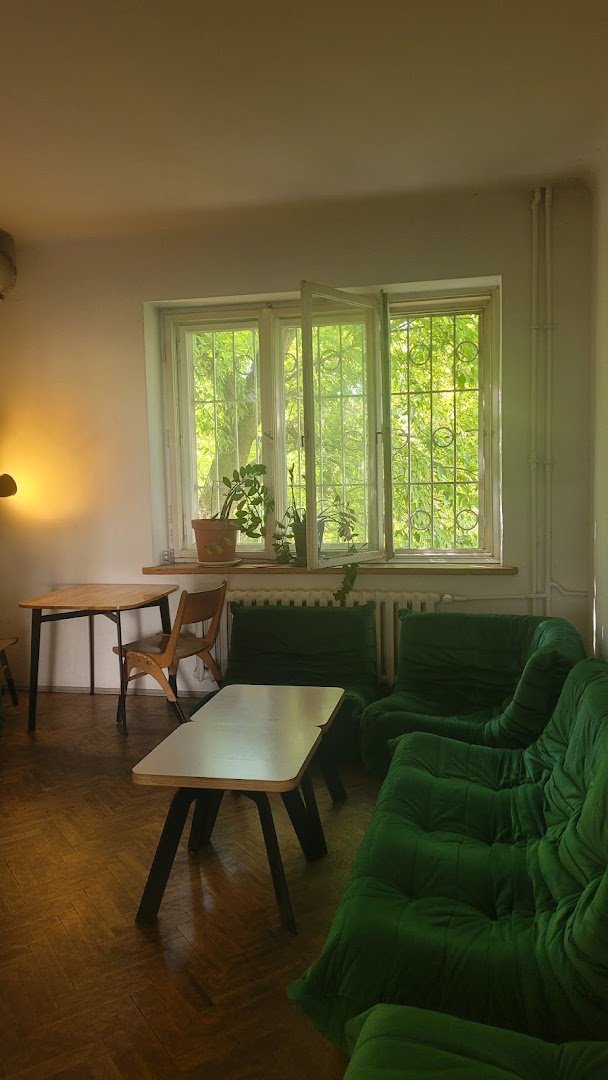 Interior of Kawiarnia Fawory, specialty coffee shop in Warsaw