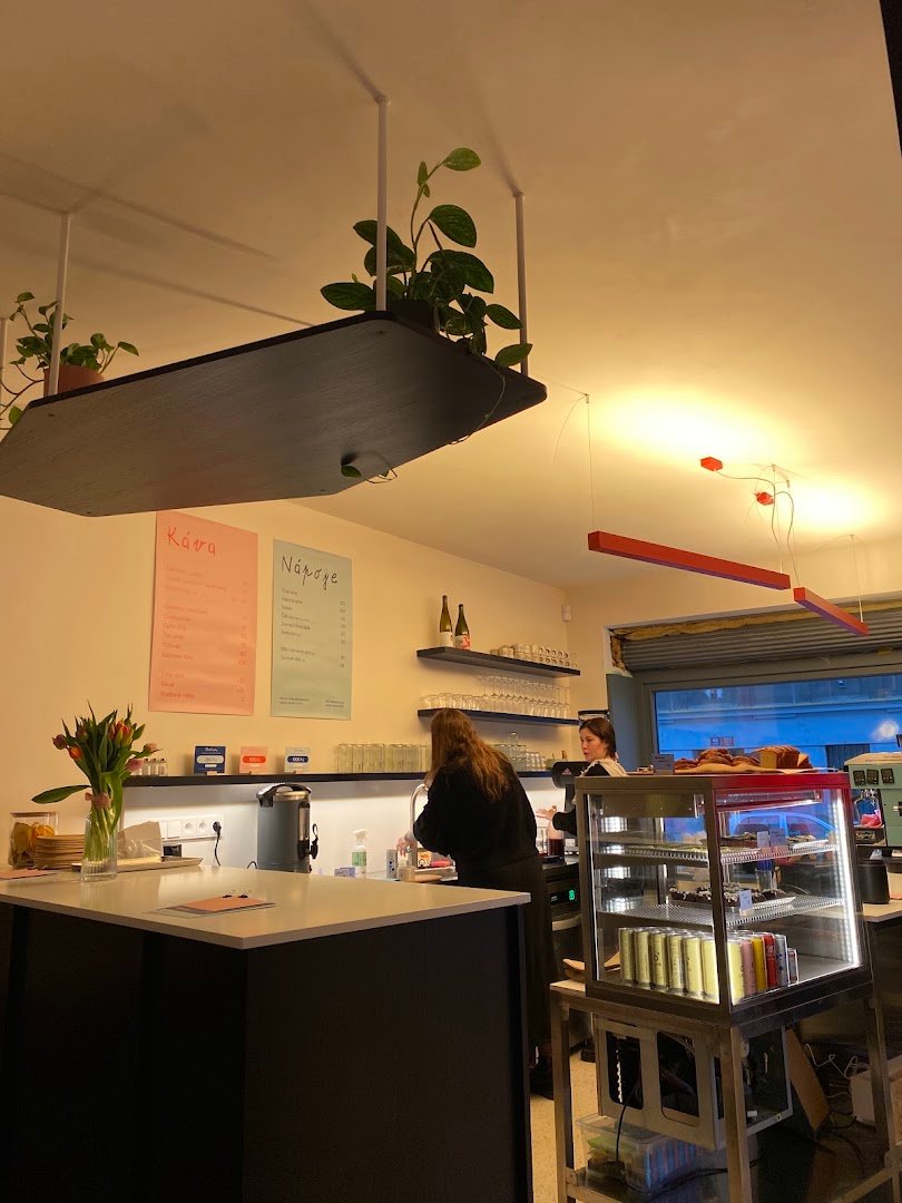 Interior of Sestava, specialty coffee shop in Prague