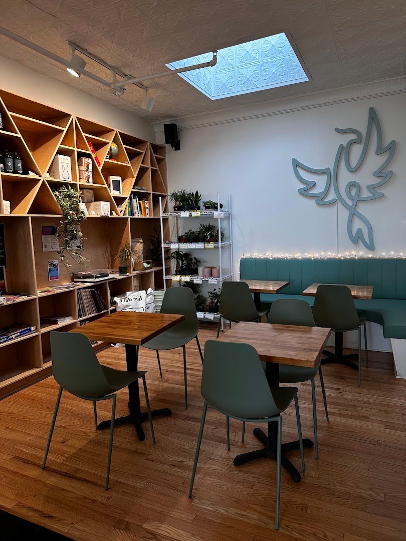 Interior of Phoenix Coffee Company, specialty coffee shop in Cleveland