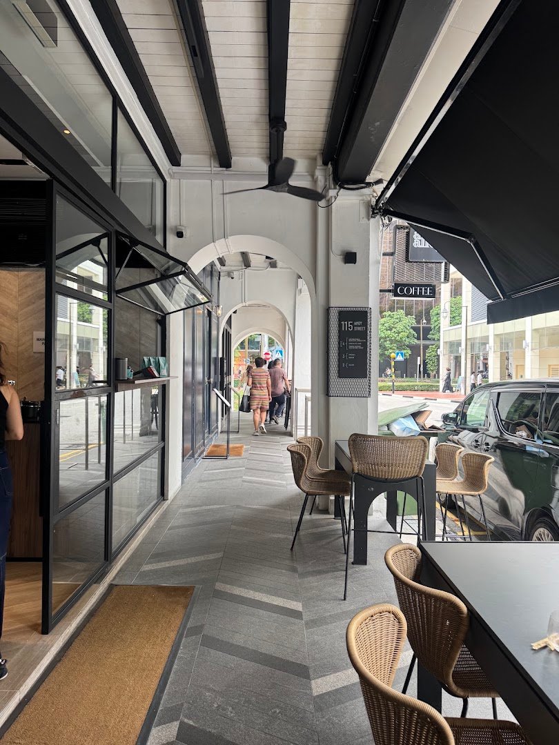 Interior of Sloth and Messenger Coffee, specialty coffee shop in Singapore