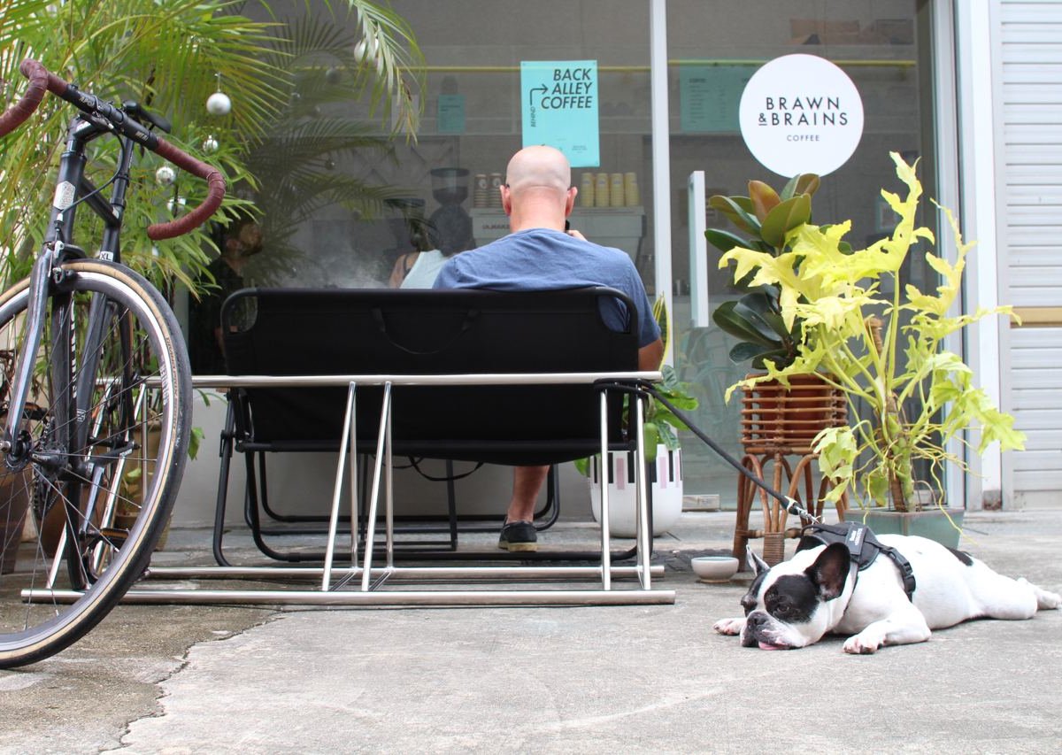 Storefront of Sloth and Messenger Coffee, specialty coffee shop in Singapore