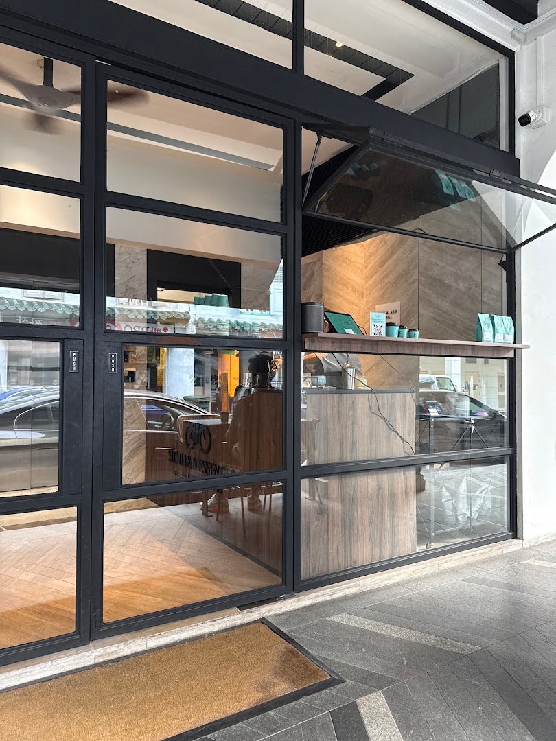 Storefront of Sloth and Messenger Coffee, specialty coffee shop in Singapore