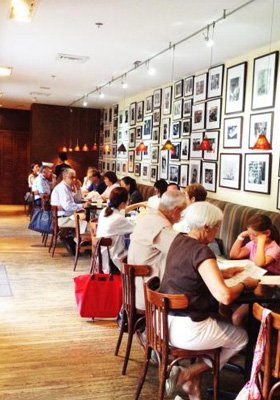 Interior of The Café at Books & Books, specialty coffee shop in Miami