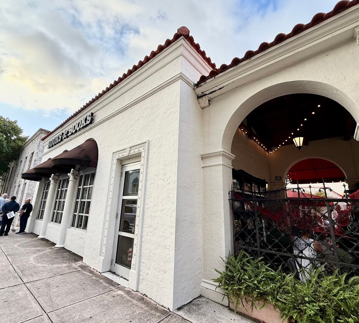 Storefront of The Café at Books & Books, specialty coffee shop in Miami