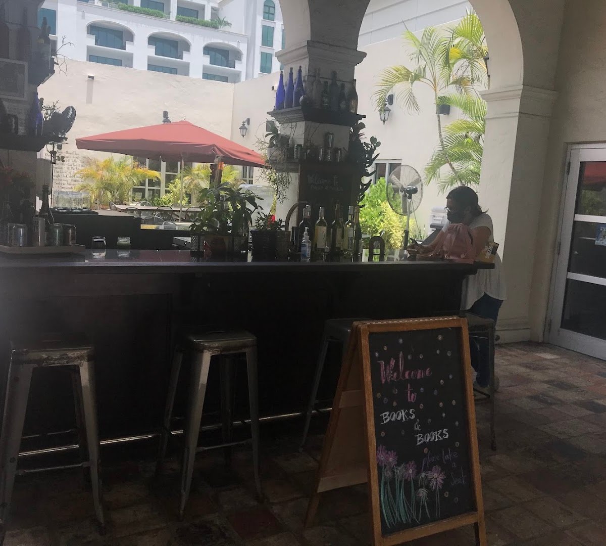 Interior of The Café at Books & Books, specialty coffee shop in Miami