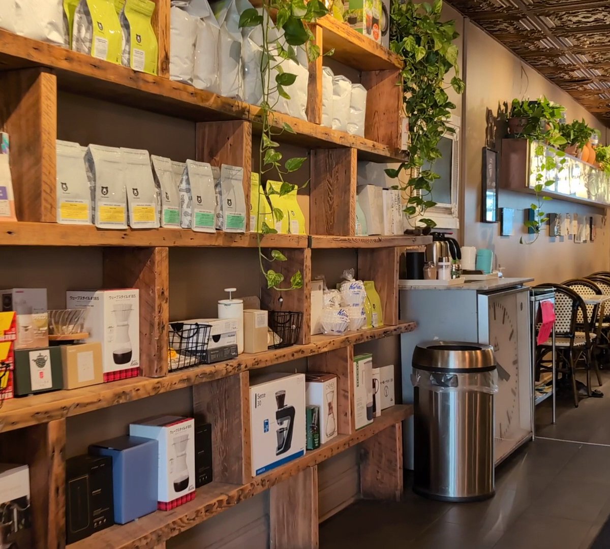 Interior of LIT Espresso Bar, specialty coffee shop in Toronto