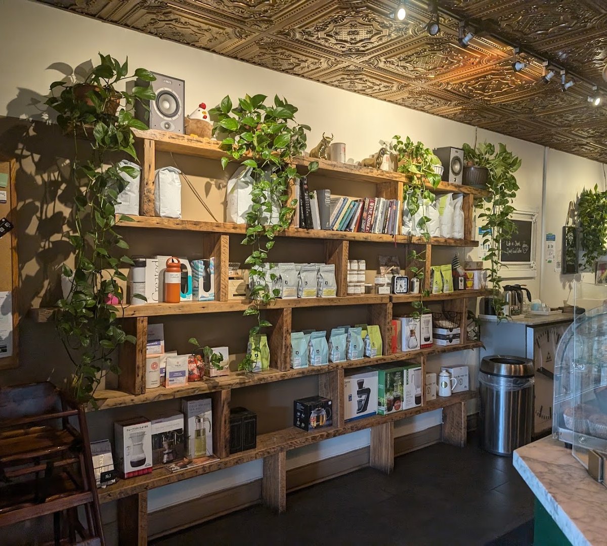 Interior of LIT Espresso Bar, specialty coffee shop in Toronto