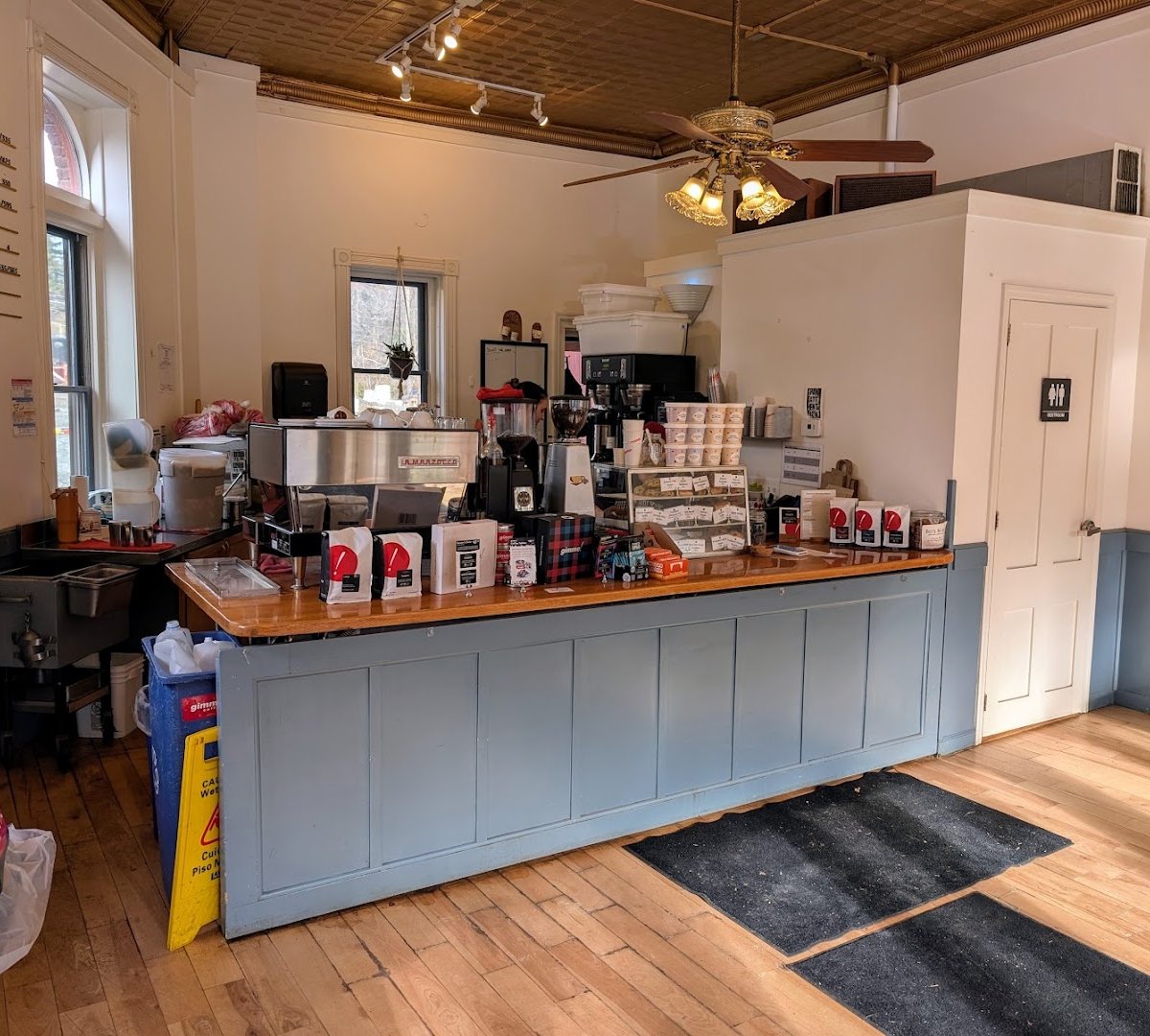 Interior of Gimme! Coffee - Trumansburg, specialty coffee shop in Ithaca