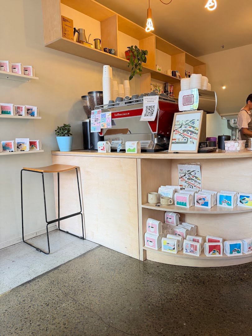 Interior of Frank's Coffee & Eats, specialty coffee shop in Wellington