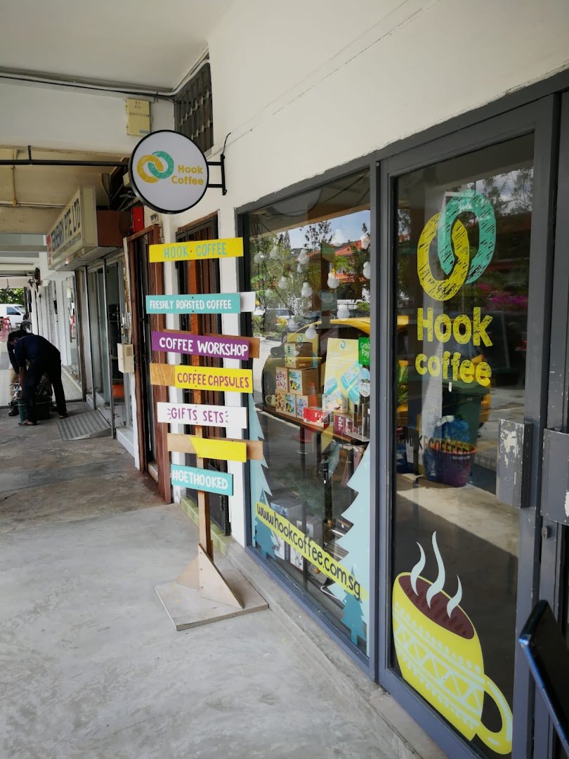 Storefront of Hook Coffee, specialty coffee shop in Singapore