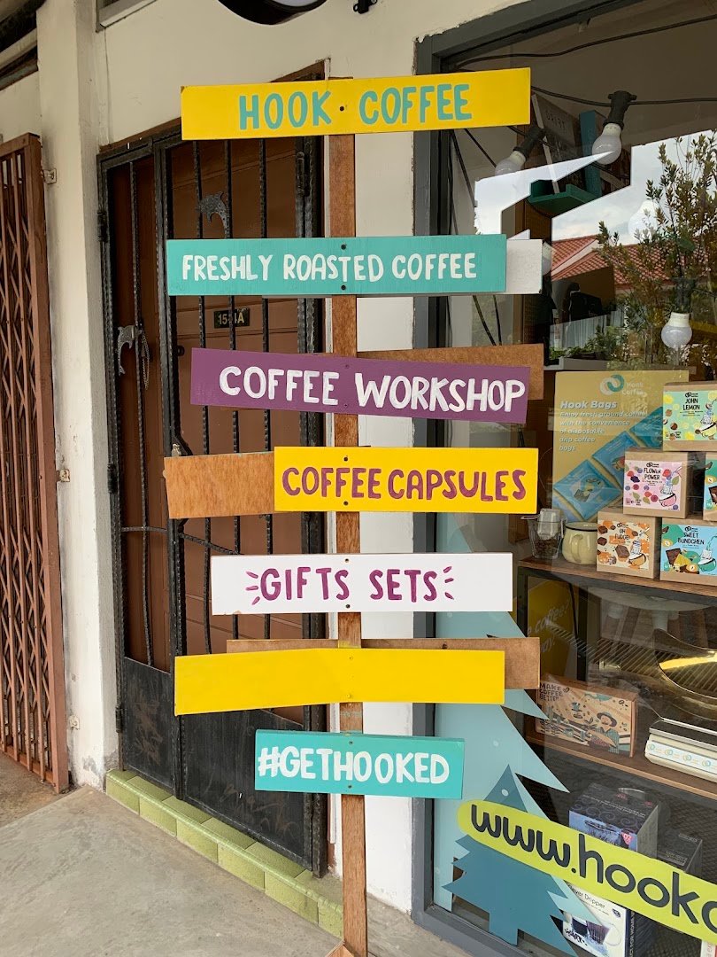 Signage at Hook Coffee, specialty coffee shop in Singapore
