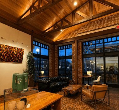 Interior of Temple Coffee Roasters, specialty coffee shop in Sacramento