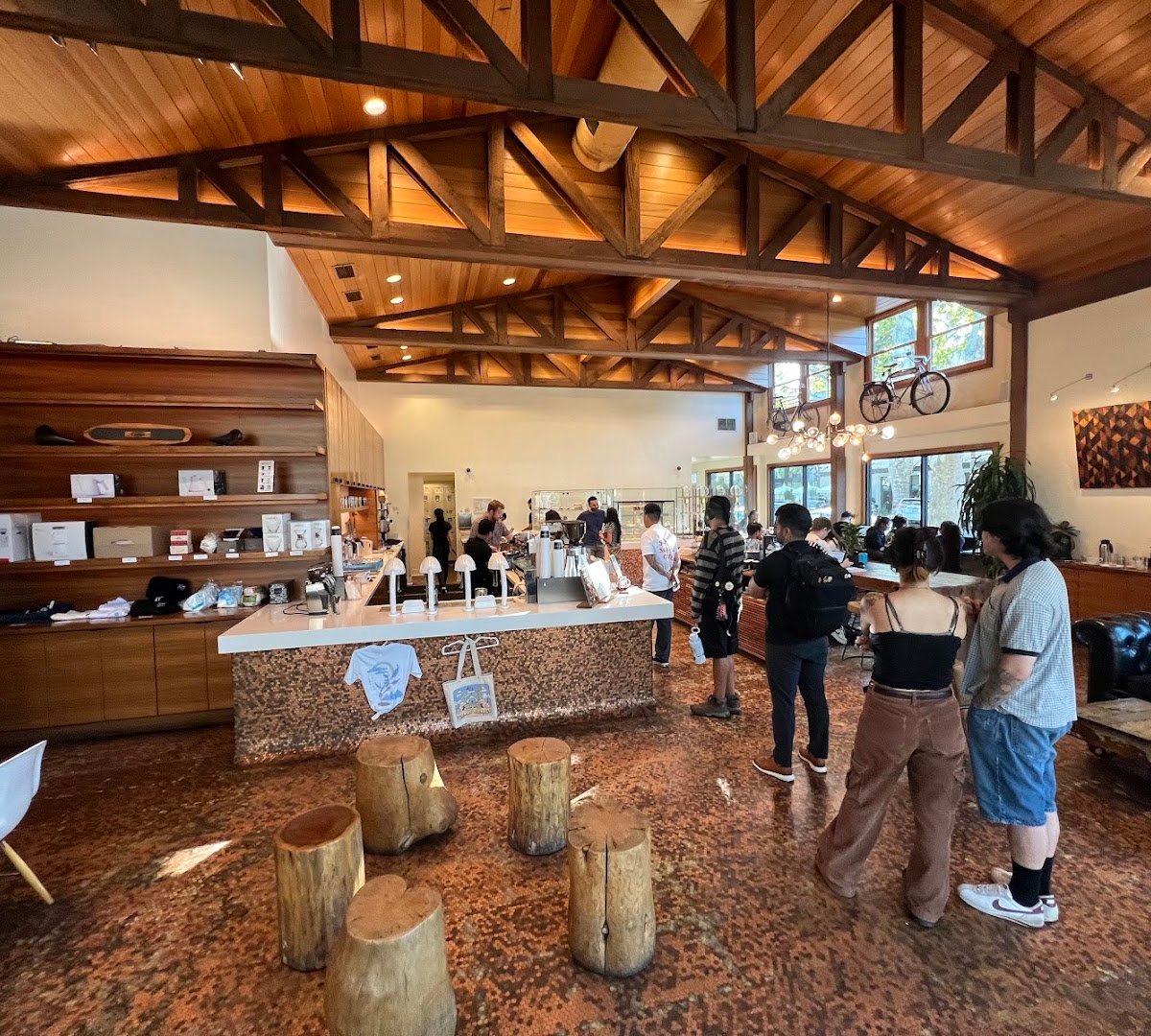 Interior of Temple Coffee Roasters, specialty coffee shop in Sacramento