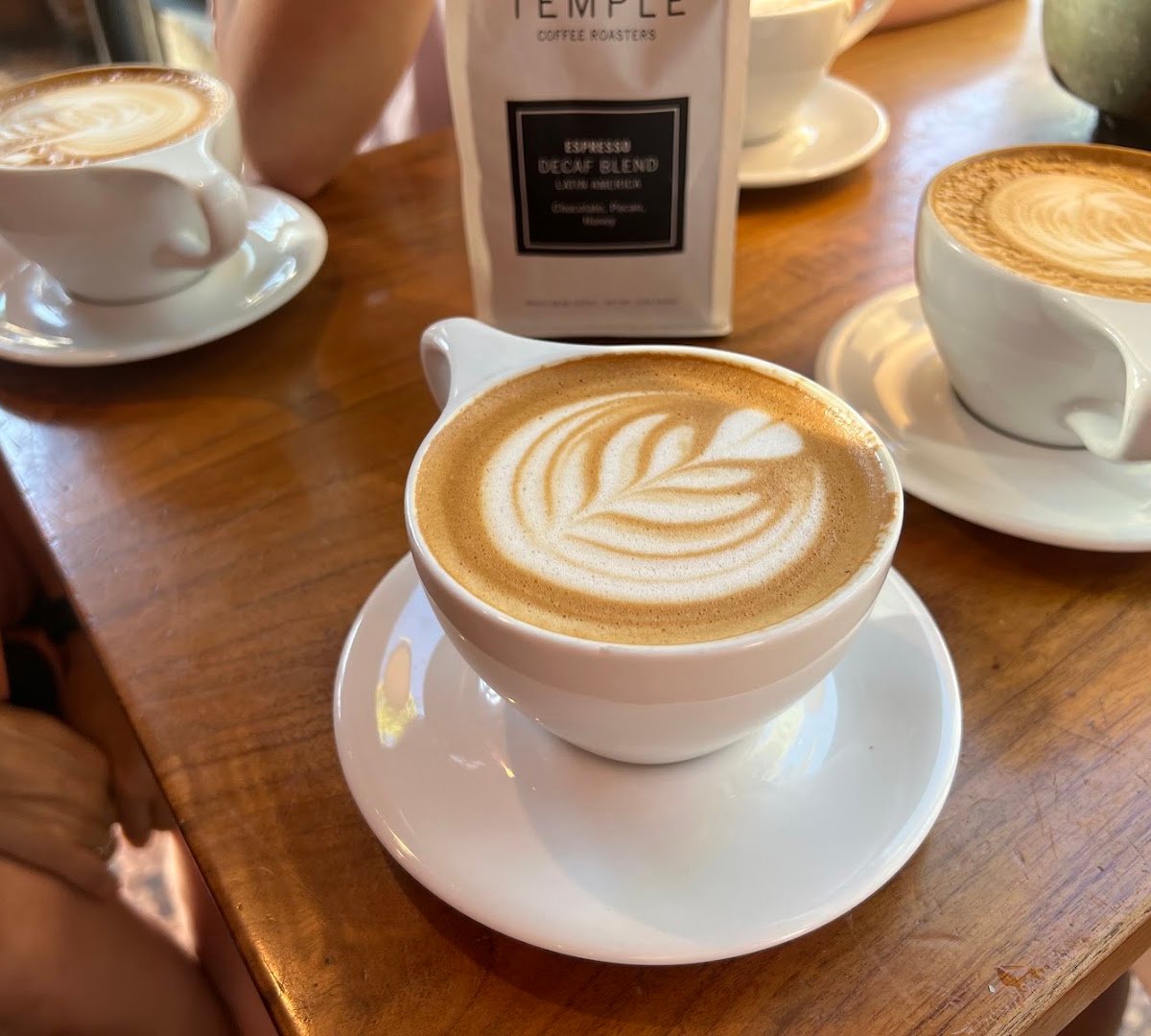 Coffee at Temple Coffee Roasters, specialty coffee shop in Sacramento