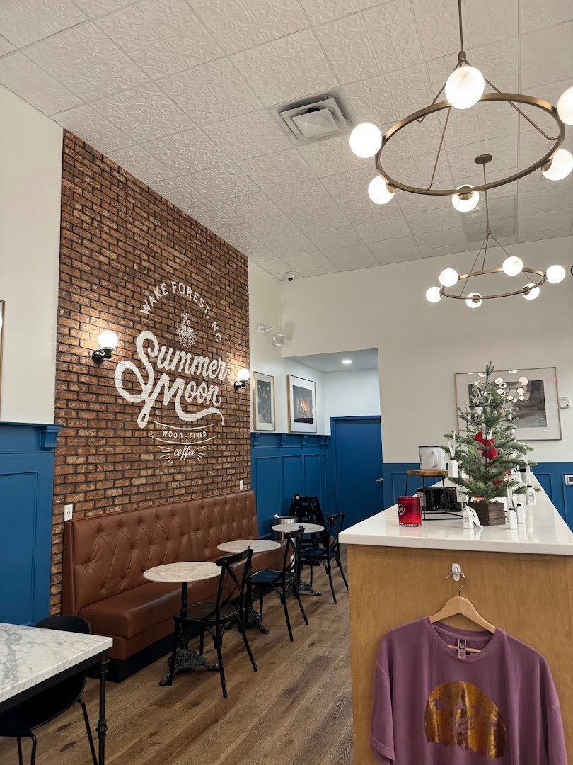Interior of Summer Moon Coffee, specialty coffee shop in Raleigh-Durham