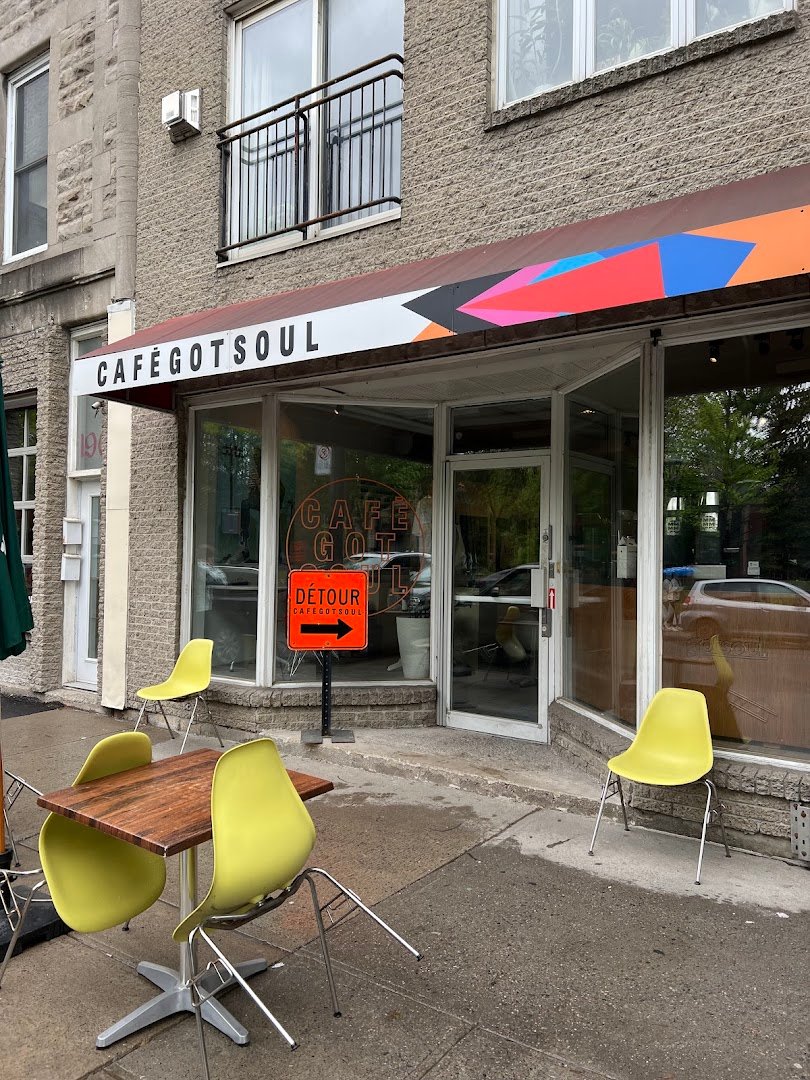 Storefront of Cafe Gotsoul, specialty coffee shop in Montreal