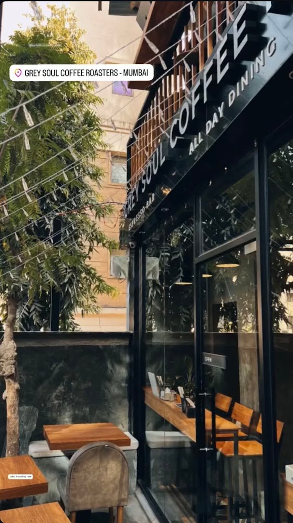 Storefront of Grey Soul Coffee Roasters (Bandra West), specialty coffee shop in Mumbai