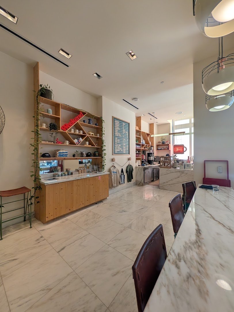 Interior of Weekend Coffee, specialty coffee shop in Dallas