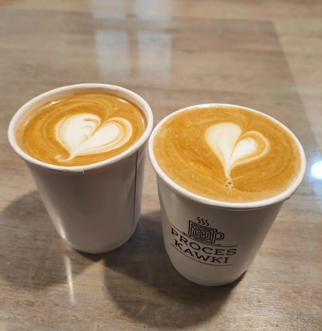 Coffee at Proces Kawki, specialty coffee shop in Warsaw