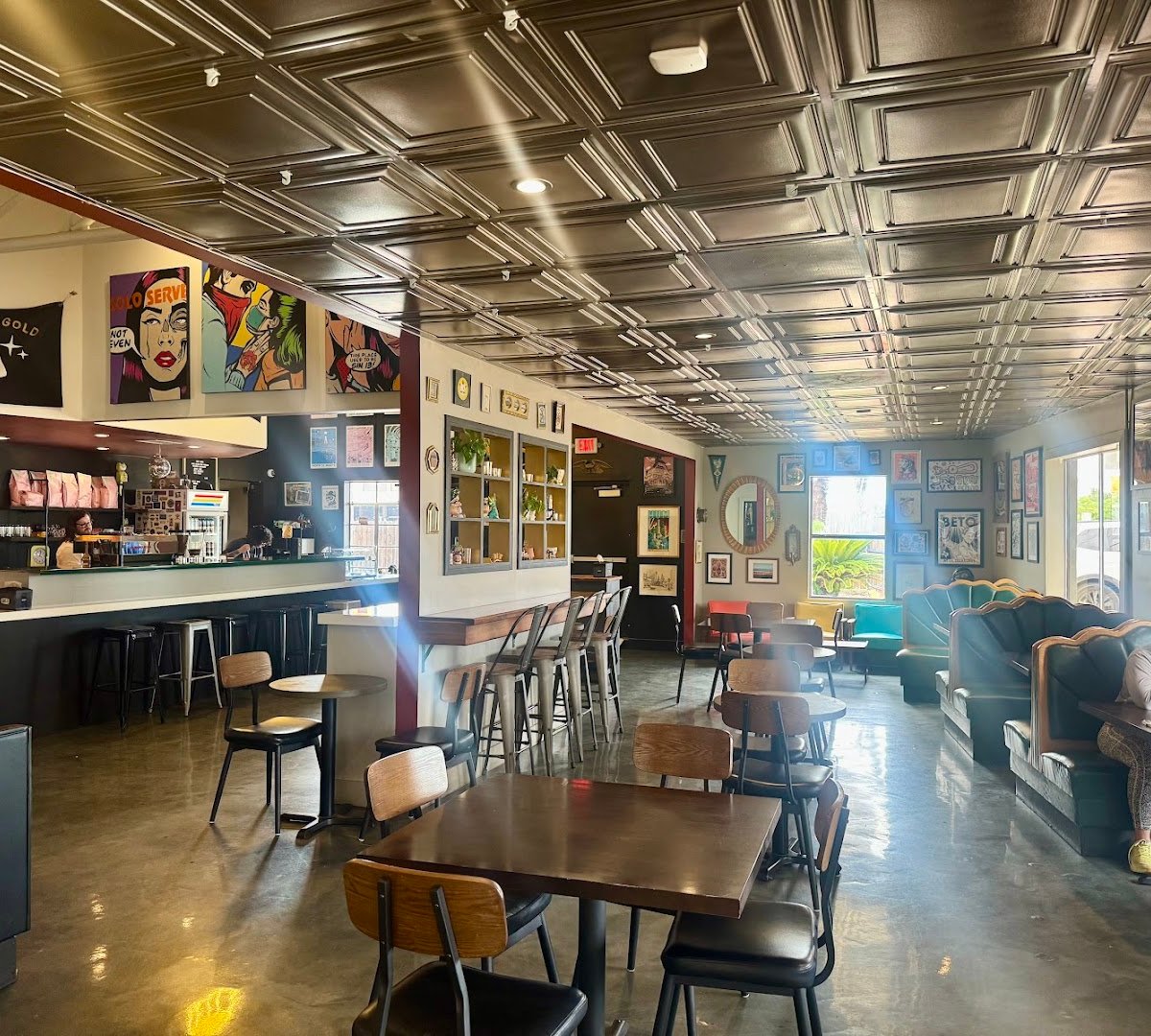 Interior of San Antonio Gold, specialty coffee shop in San Antonio
