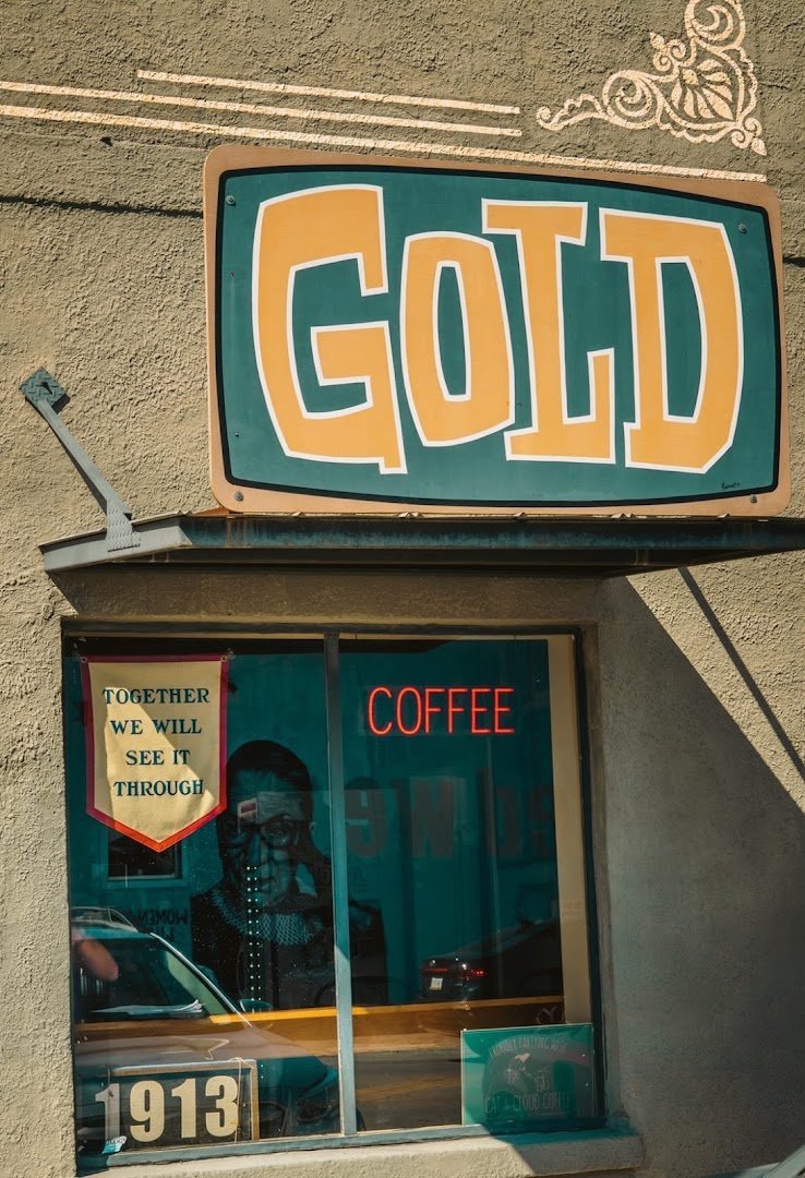Storefront of San Antonio Gold, specialty coffee shop in San Antonio