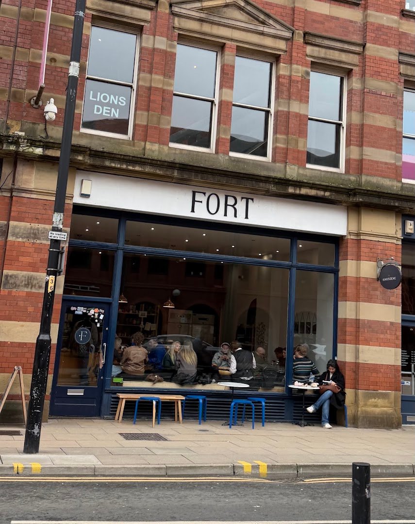 Storefront of Fort Coffee, specialty coffee shop in Manchester