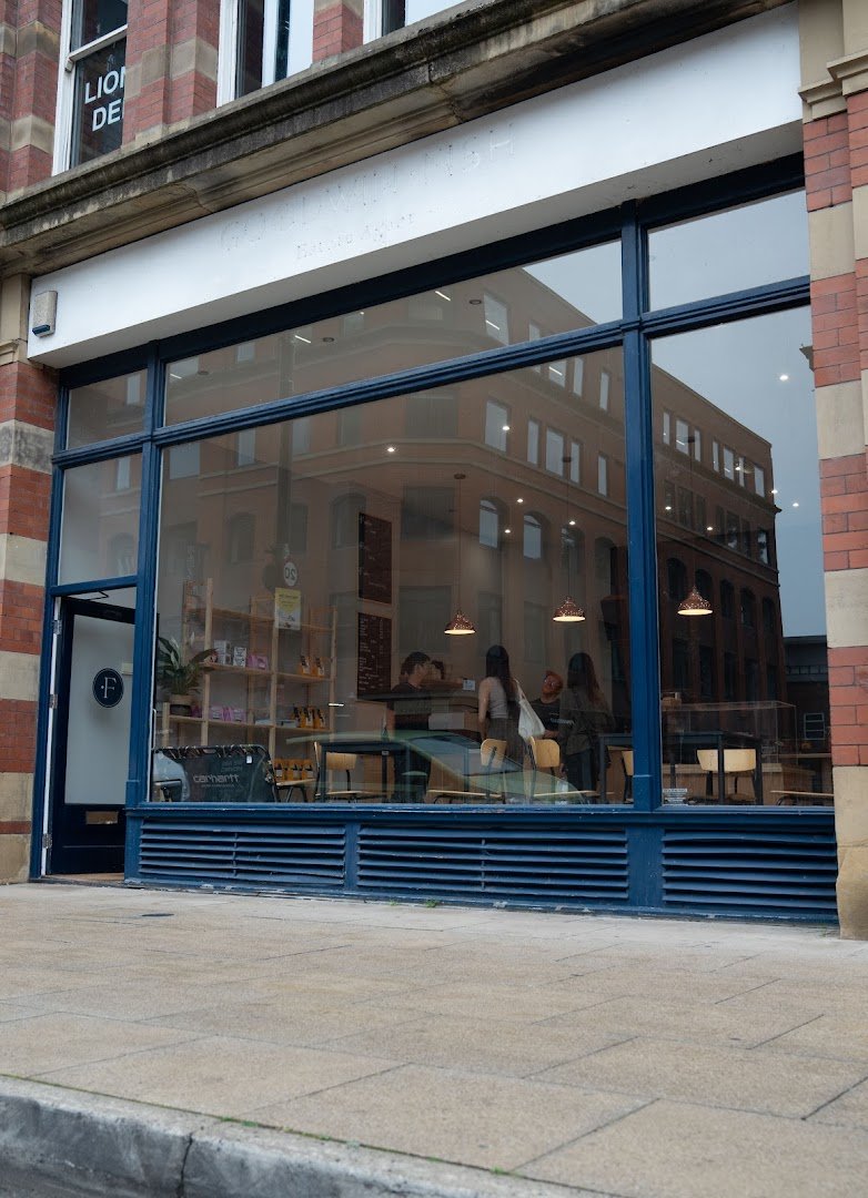 Storefront of Fort Coffee, specialty coffee shop in Manchester