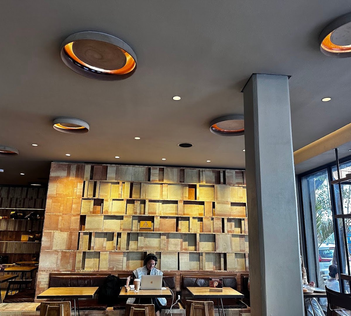 Interior of Tierra Garat, specialty coffee shop in Mexico City